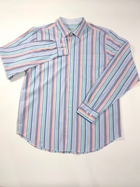 Tommy Bahama Ventura Isles IslandZone Stripe Shirt Large Tall